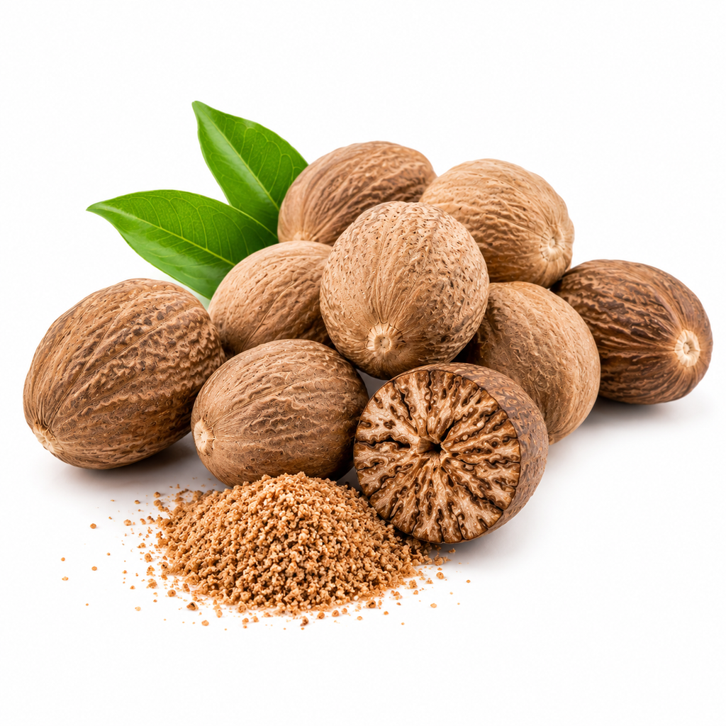 Premium Whole Nutmeg (Jaathikka) – 100% Natural & Aromatic Spice 250g