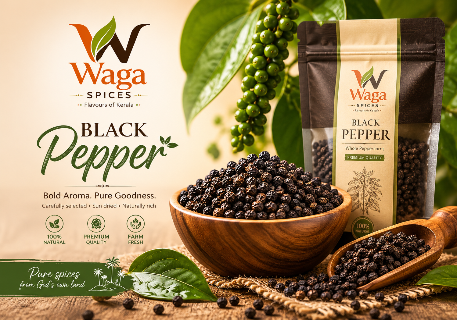 Premium Kerala Black Pepper